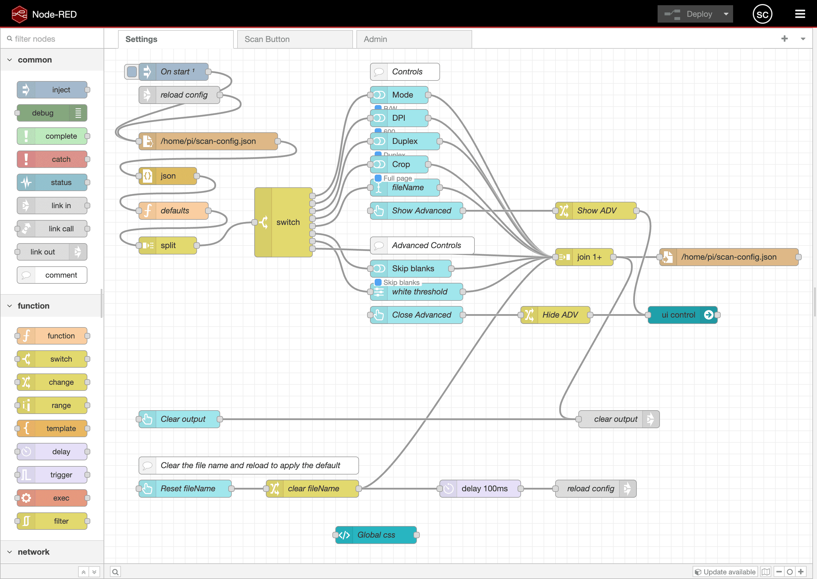 settings flow diagram