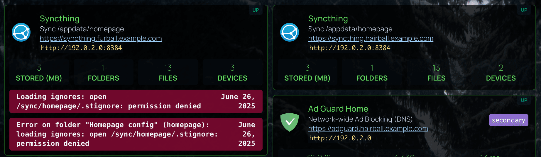 homepage sanitize sample